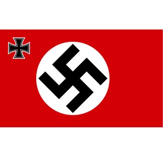 marine jack of germany flag with iron cross