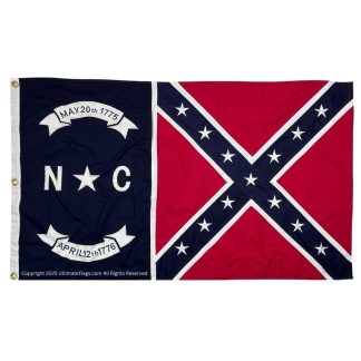 north carolina battle flag cotton 3 x 5 ft.