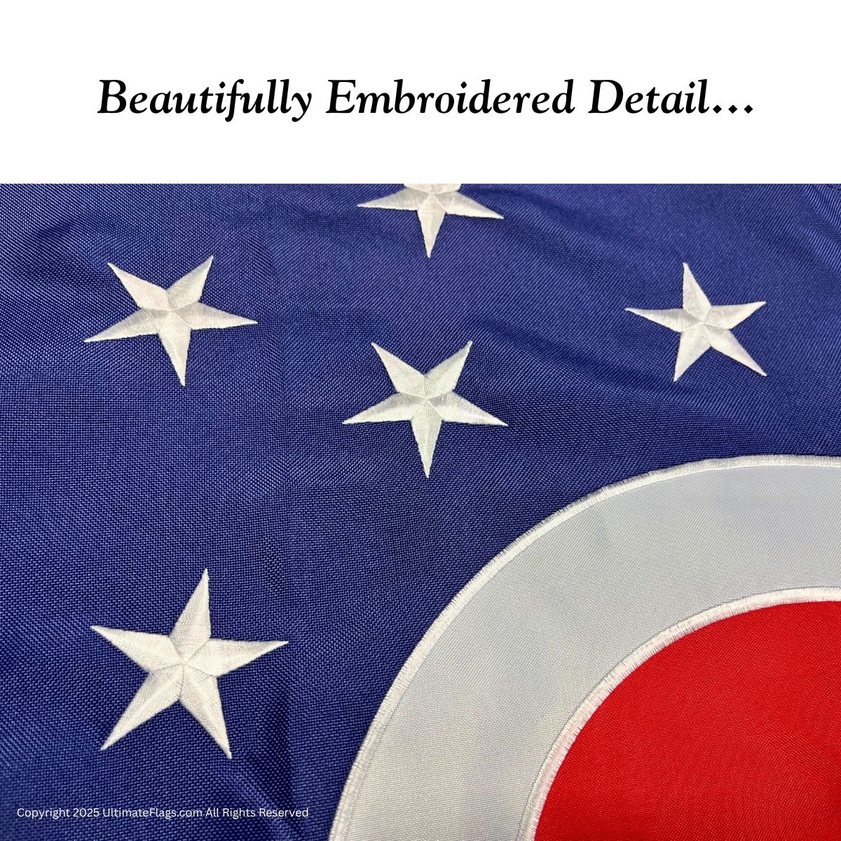 ohio flag oh flags state of ohio flag sewn double nylon embroidered 3 x 5 ft.