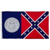 old georgia state flag 1956 2001 premium cotton embroidered 2x3 3x5 4x6 ft.