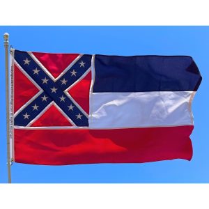mississippi state flag double nylon embroidered 2x3 3x5 4x6 5x8 6x10 ft.