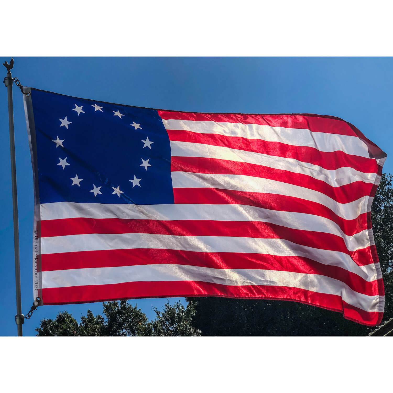 nylon printed betsy ross 13 star patriotic american flag