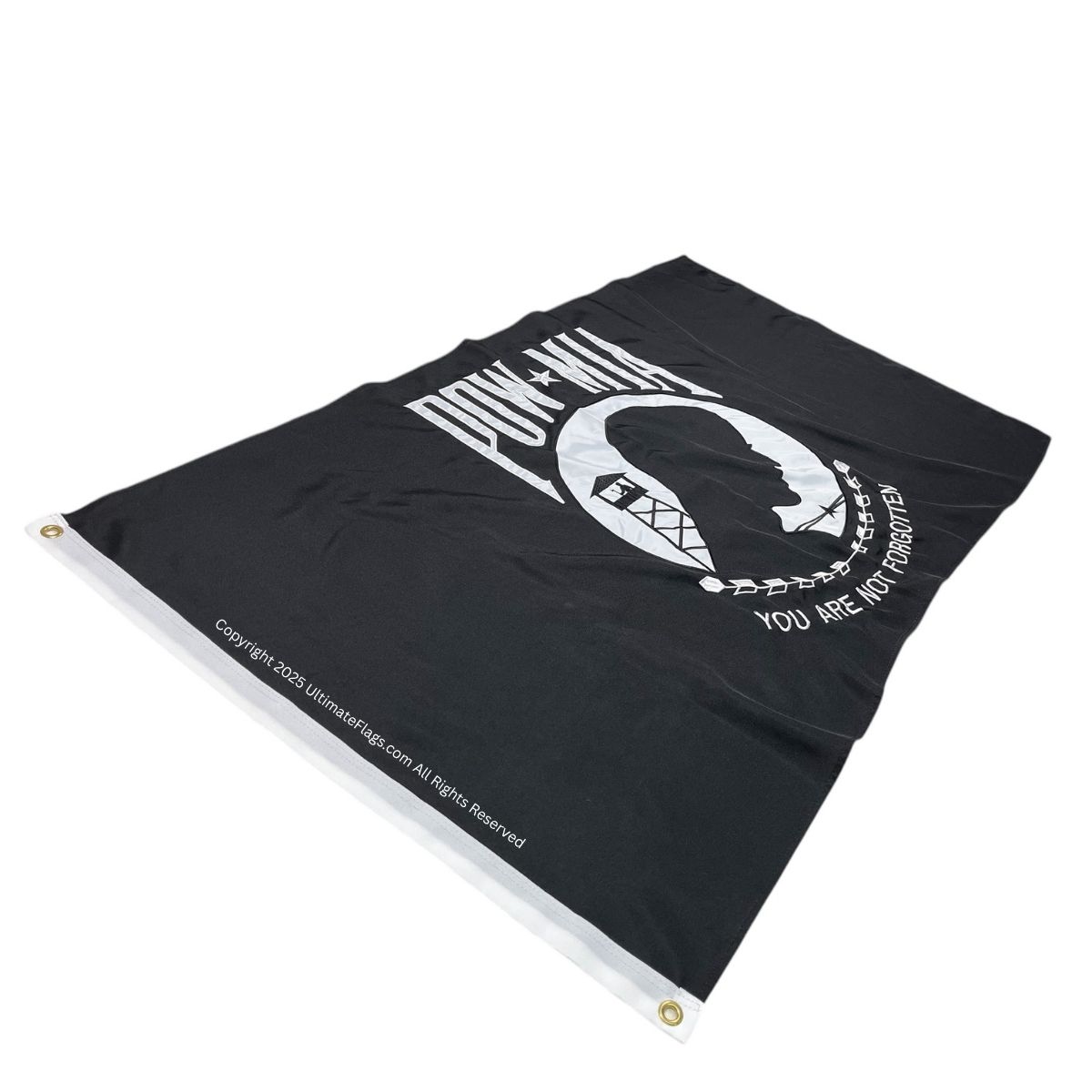 pow mia flag prisoner of war missing in action flags outdoor sewn commercial heavy duty double nylon embroidered 3 x 5 ft.