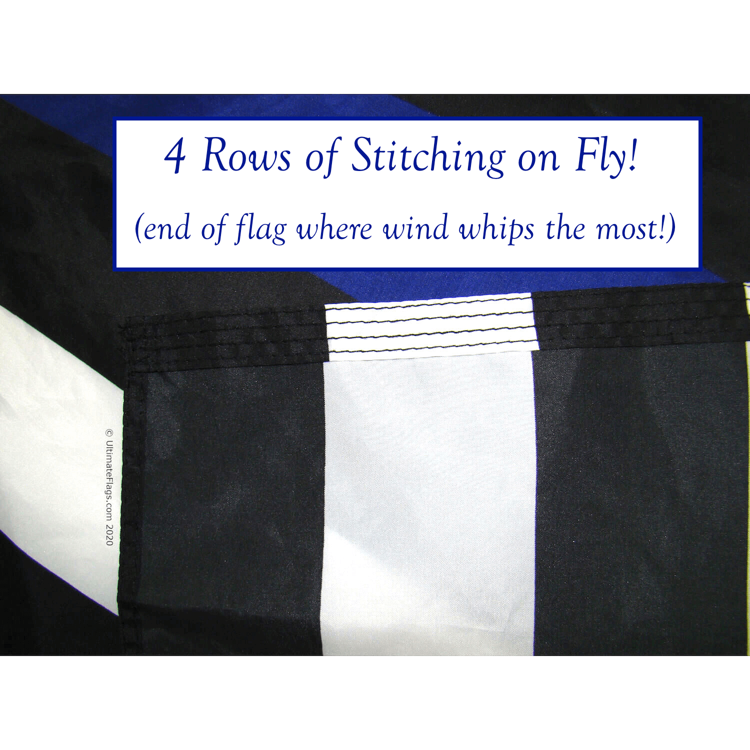 Police USA Thin Blue Line Flag 4 ft x 6 ft Standard - Image 3