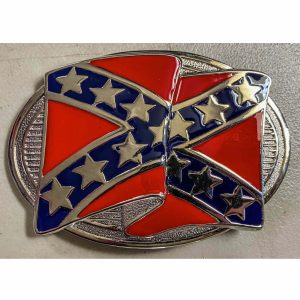 oval confederate flag waving belt buckle traditional colors confederate rebel flag for sale