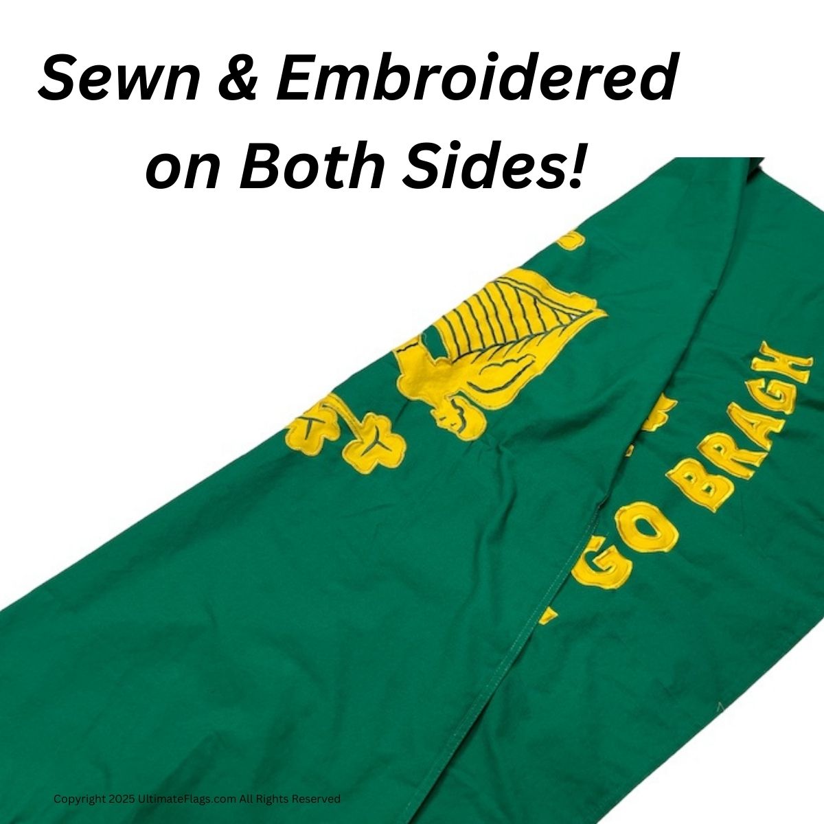 erin go bragh ireland flag 3 x 5 ft. cotton embroidered