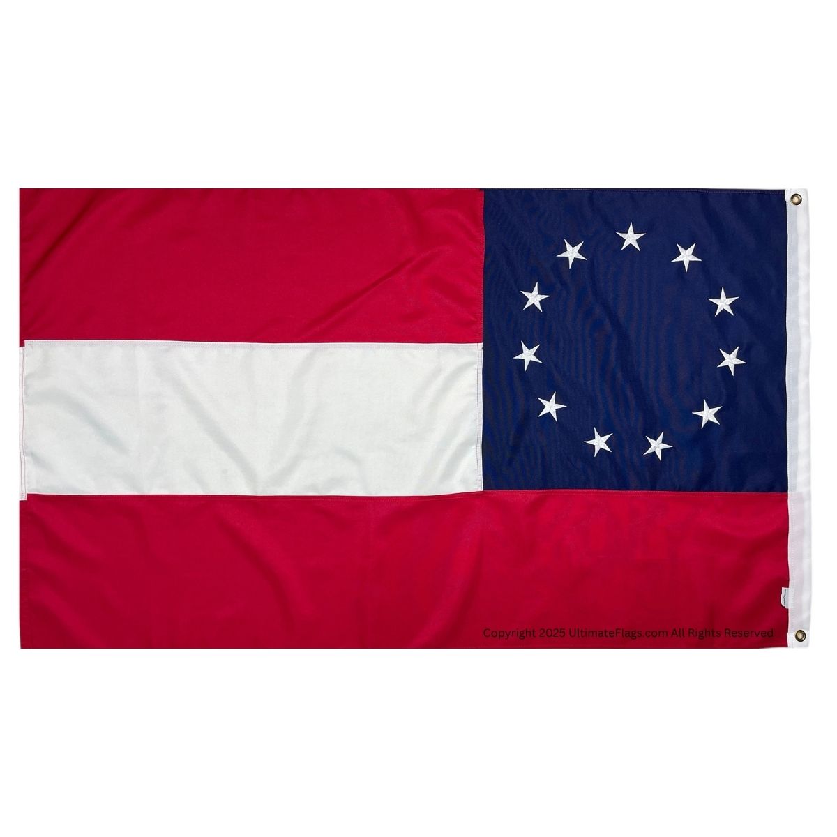 stars and bars flag 11 star first national flag sewn outdoor double nylon embroidered 2 x 3 or 3 x 5 ft.