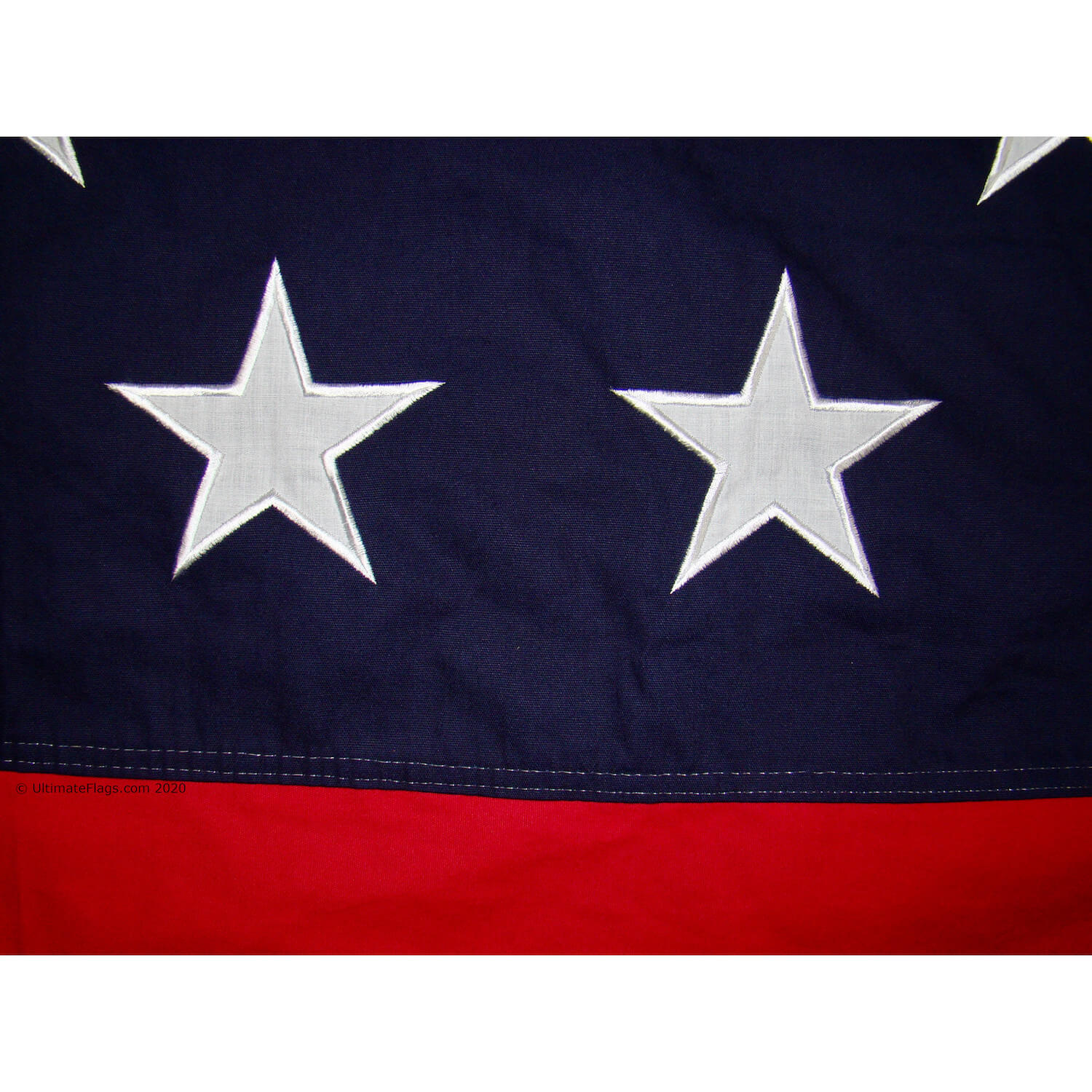 appliqued stars on 7 star 1st national flag