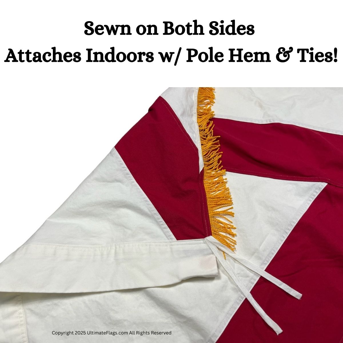 alabama flag al flags for sale cotton with pole sleeve gold fringe 3 x 5 ft.