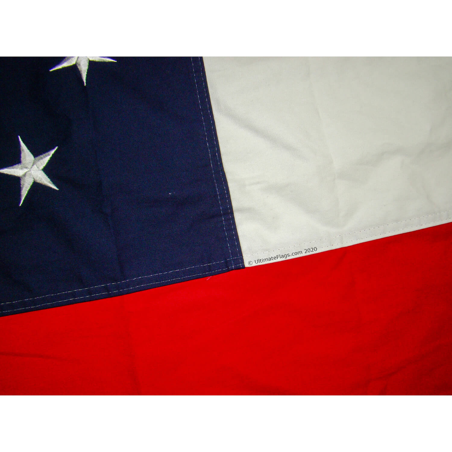 beautiful stitching throughout 1st national flag of confederacy