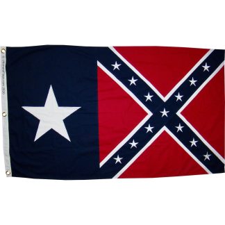 texas rebel flag confederate battle flag of tx in cotton embroidered 3 x 5 feet