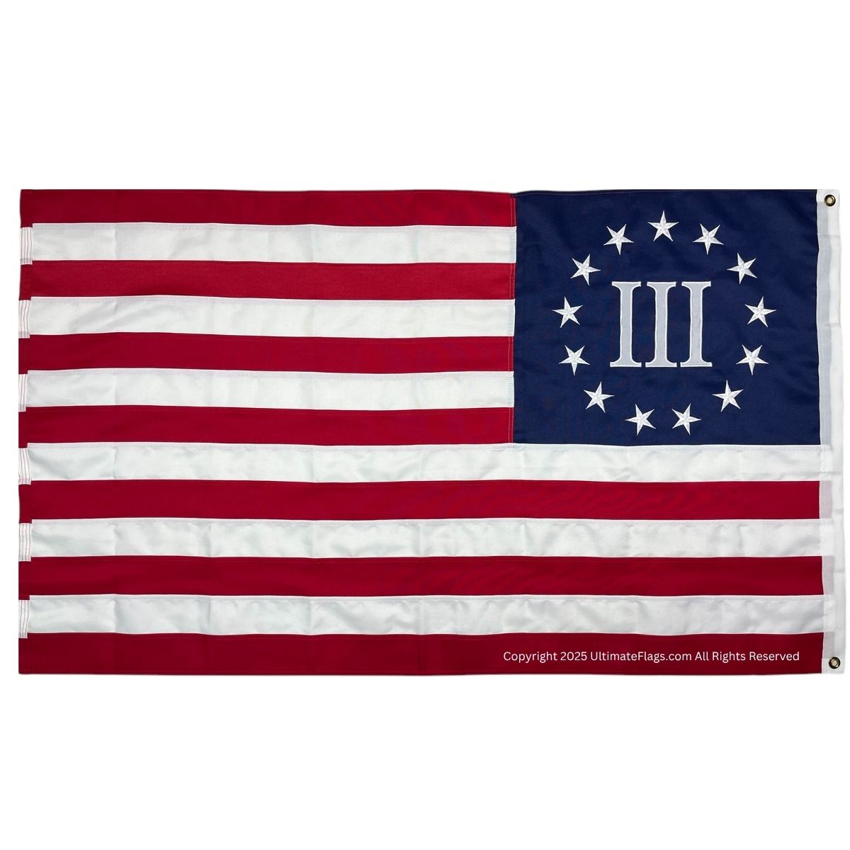 nyberg flag 3% iii betsy ross flags 3 x 5 ft. sewn outdoor double nylon embroidered