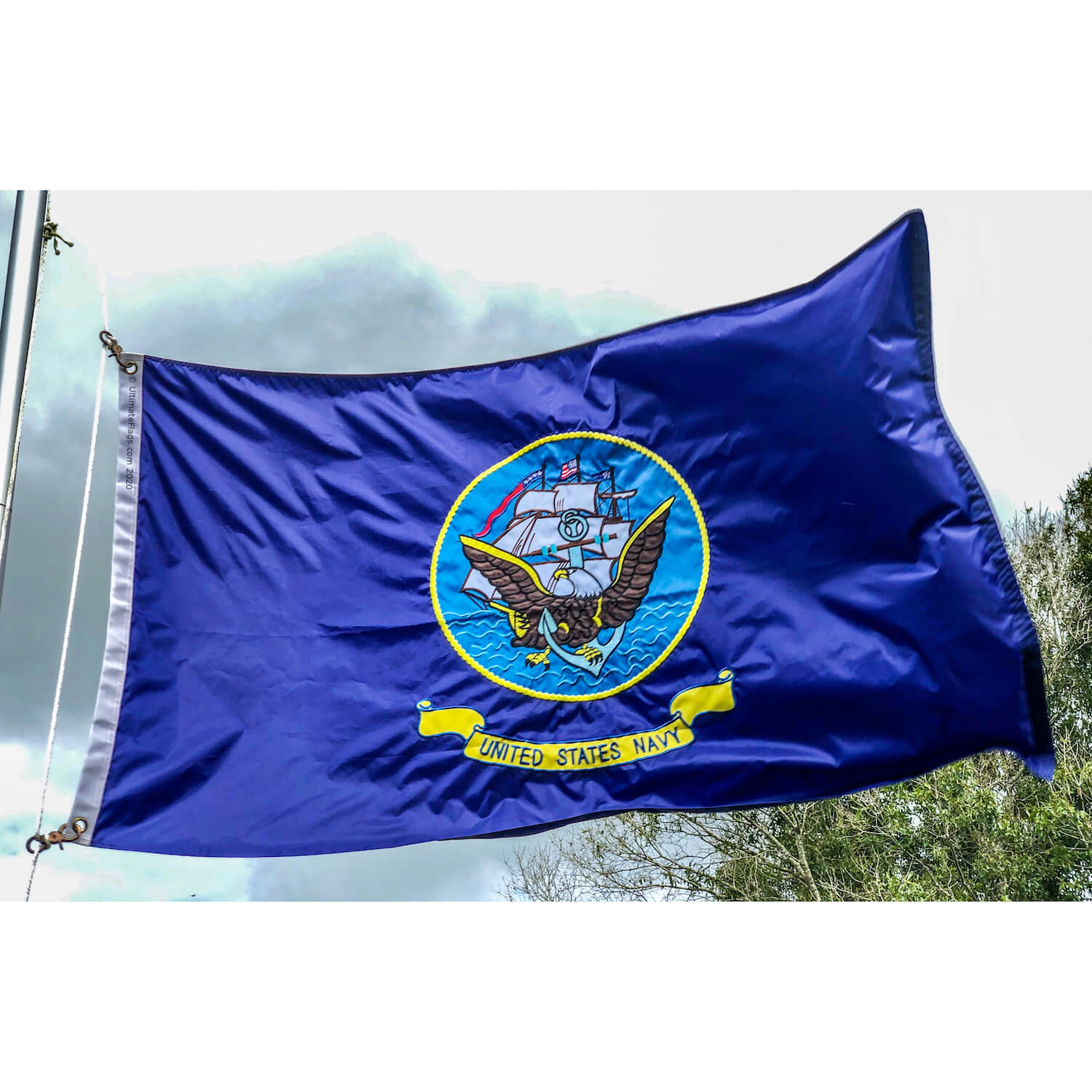 buy us navy flag double sided and double embroidered