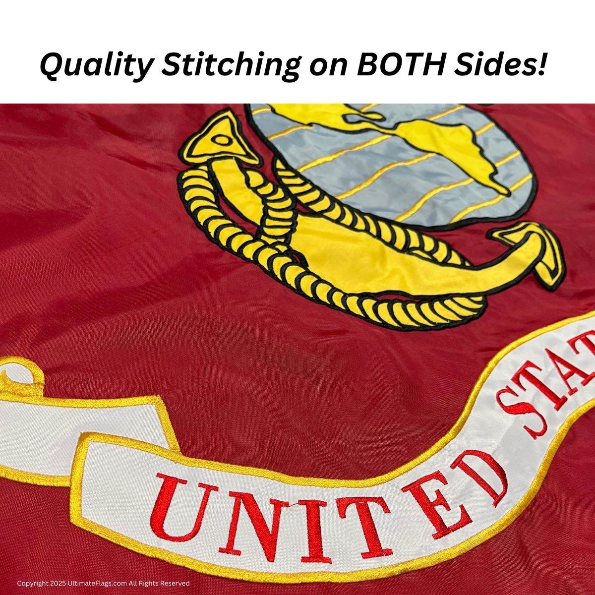 usmc flag us marine corps flags double sided double nylon embroidered 3 x 5 ft.