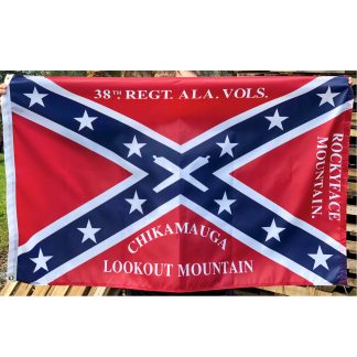 38th Infantry Alabama Confederate Flag CSA Historical Custom - Made in USA