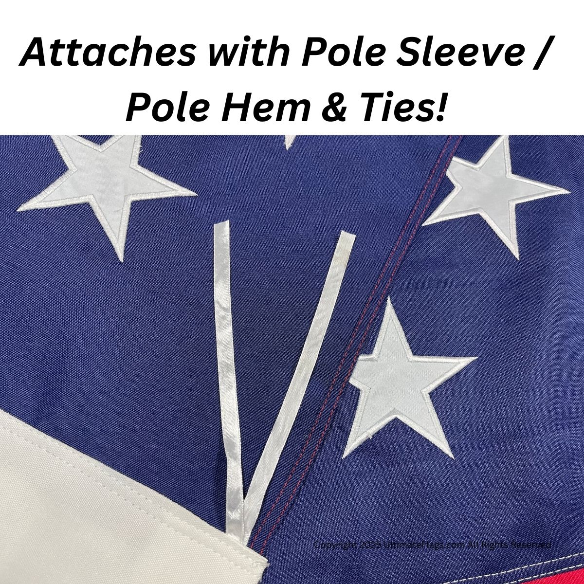 1st national confederate flag 7 stars and bars double nylon embroidered 3 x 5 ft. with sleeves/ties