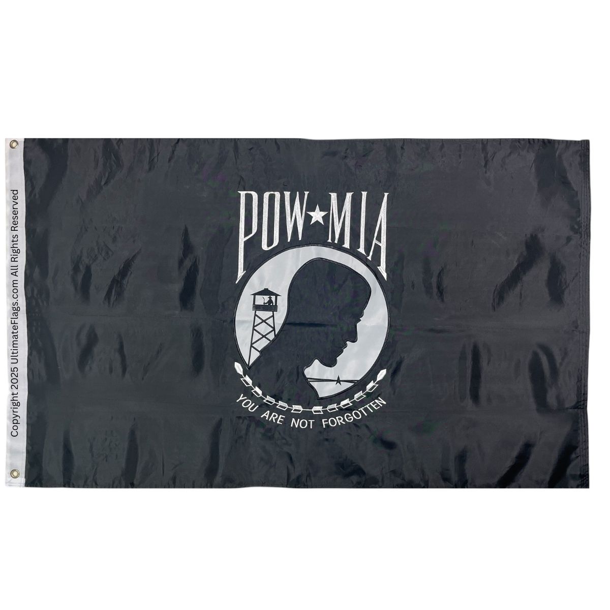 pow mia flag outdoor commercial sewn double sided, double nylon embroidered 3 x 5 ft.