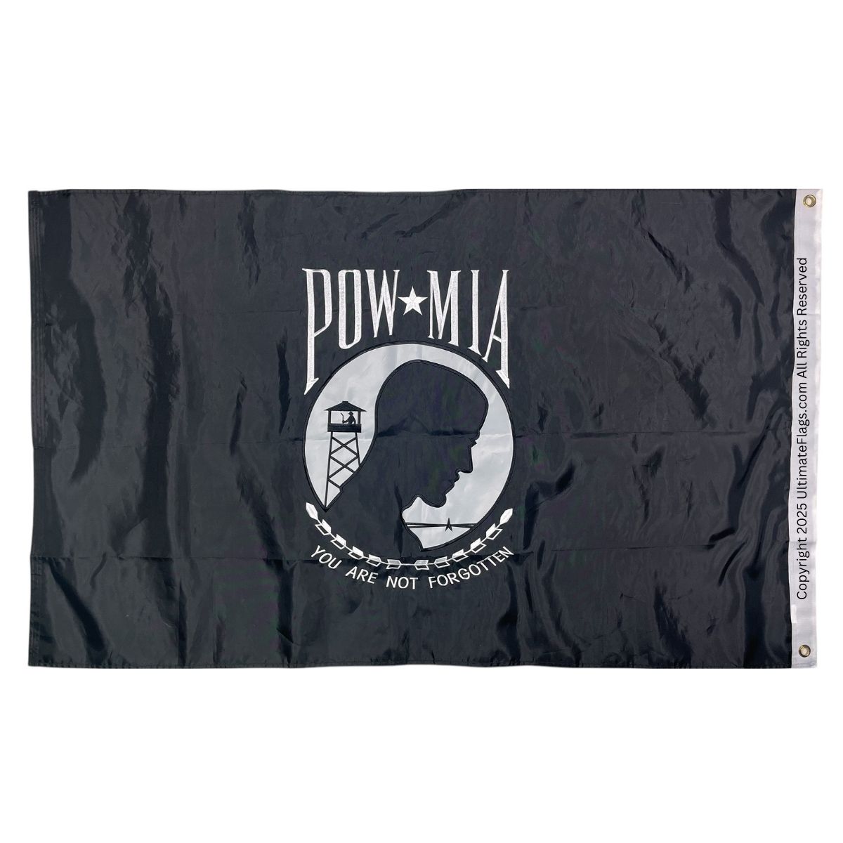 pow mia flag outdoor commercial sewn double sided, double nylon embroidered 3 x 5 ft.
