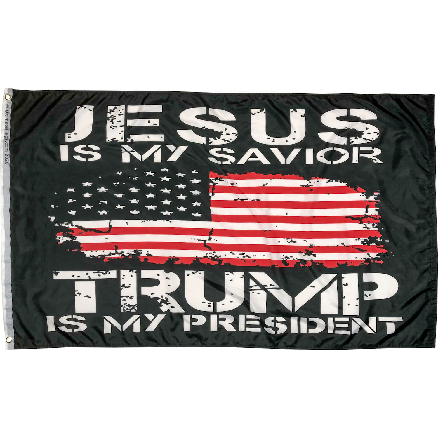 buy jesus is my savior trump is my president flag