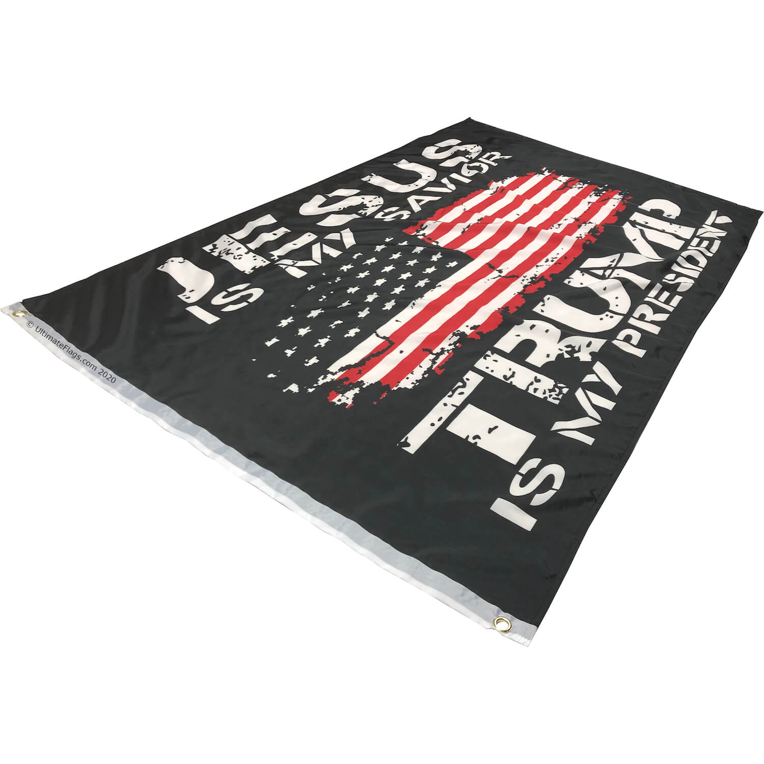 Jesus is My Savior, Trump is My President Flag - 3x5 Double Sided Outdoor Flags - Image 3