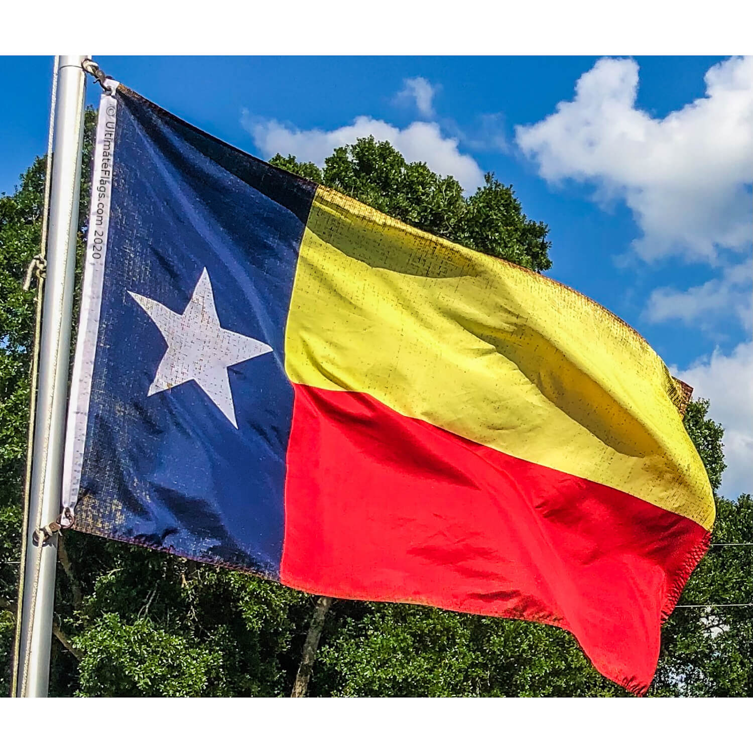 texas flag with tea stained vintage look to it