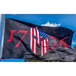USA 1776 Spartan Helmet Flag - American Warrior Flags 3 x 5 ft (Standard)