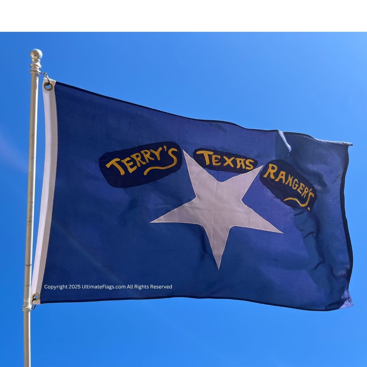 terry's texas rangers flag confederate tx flags outdoor double nylon sewn embroidered 3 x 5 ft.