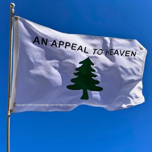 washington's cruiser flag appeal to heaven pine tree flags 3 x 5 ft. 2 ply nylon embroidered