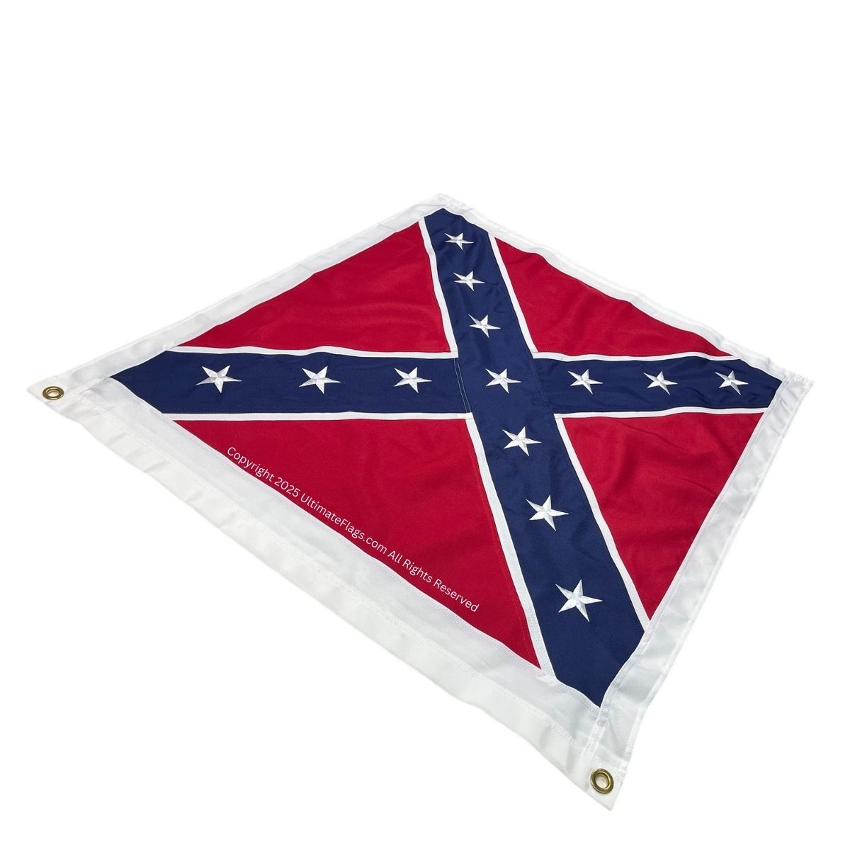 rebel battle flag double nylon embroidered flag 38x38 inch