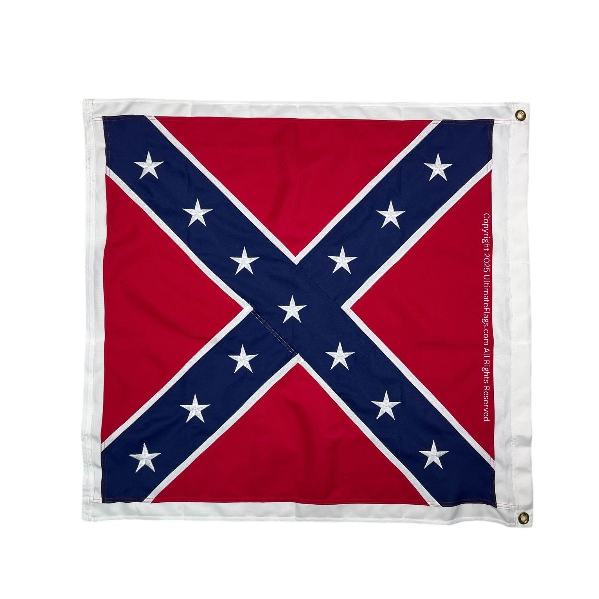 rebel battle flag double nylon embroidered flag 38x38 inch