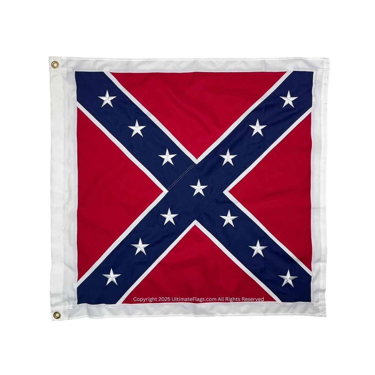 rebel battle flag double nylon embroidered flag 38x38 inch