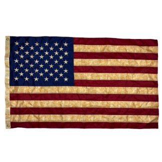 tea stained american flag usa flags distress weathered sewn 3 x 5 ft.