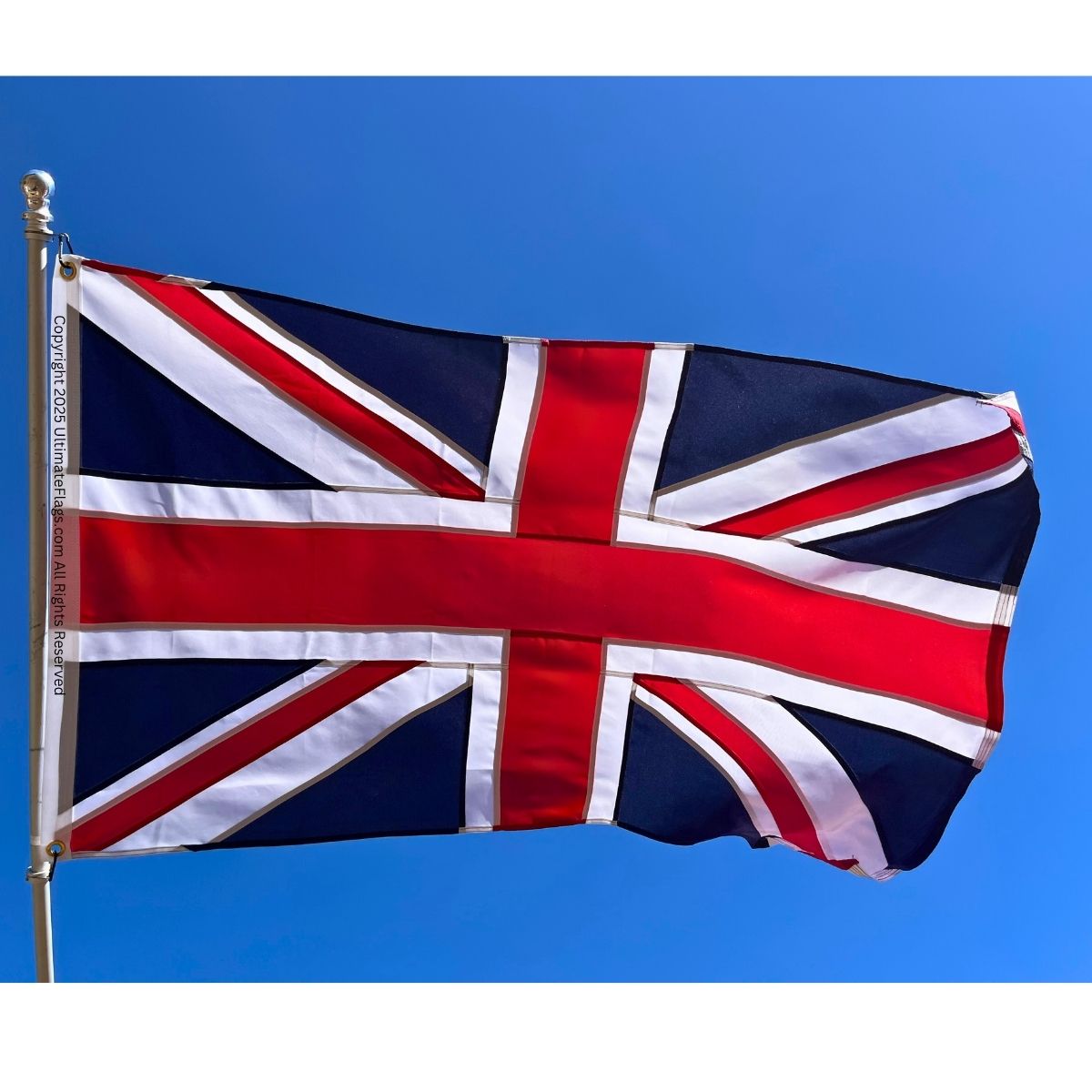 uk flag, united kingdom flags for sale union jack flag double nylon embroidered 3 x 5 ft.