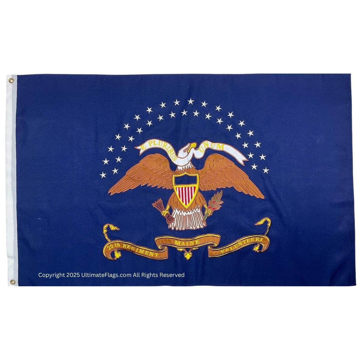 20th maine volunteer infantry regiment flag double nylon embroidered outdoor 3 x 5 ft.