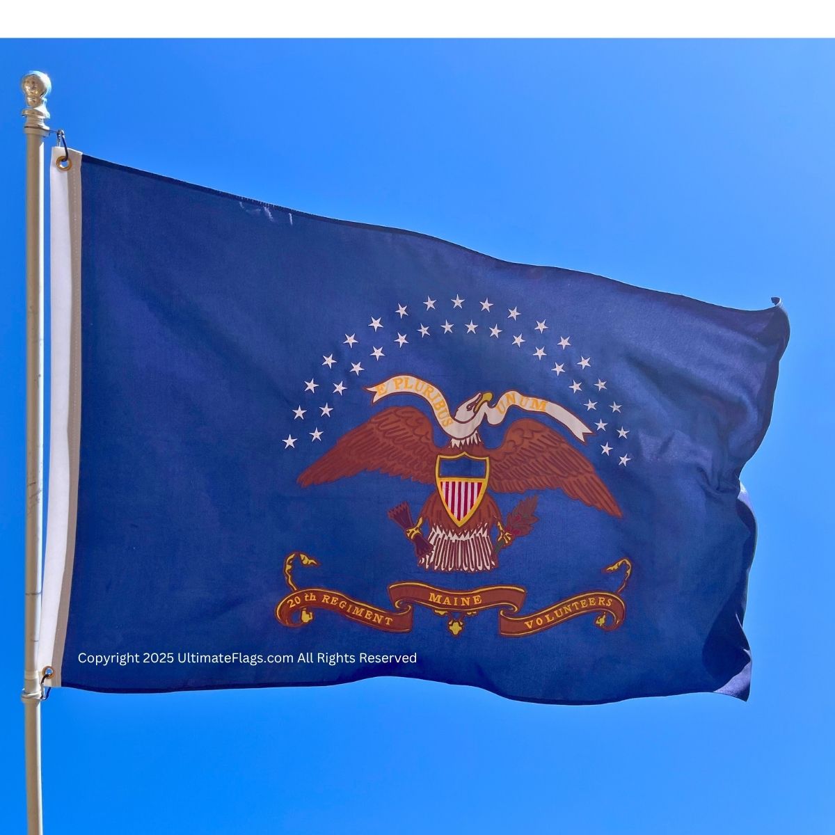 20th maine volunteer infantry regiment flag double nylon embroidered outdoor 3 x 5 ft.