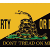 Gadsden Liberty or Death Flag 1/2 Yellow 1/2 Black - Don't Tread on Me - 3X5 Standard