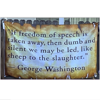 if freedom of speech is taken away flag gw quote 3 x 5 ft. standard