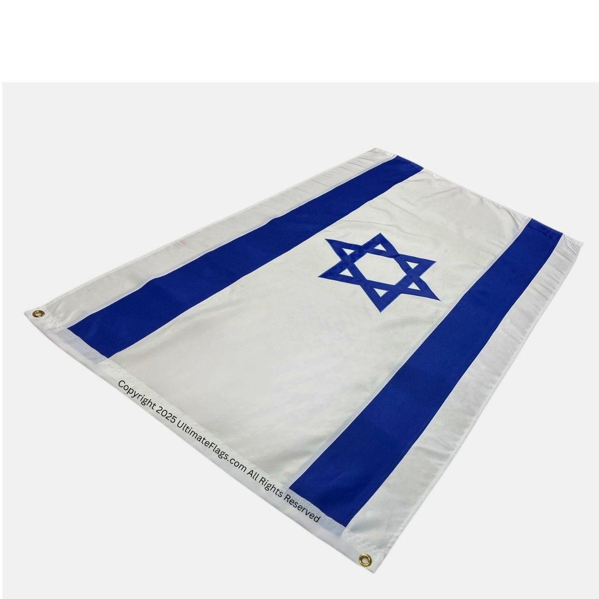 israel flag double nylon embroidered sewn flags 3 x 5 ft.