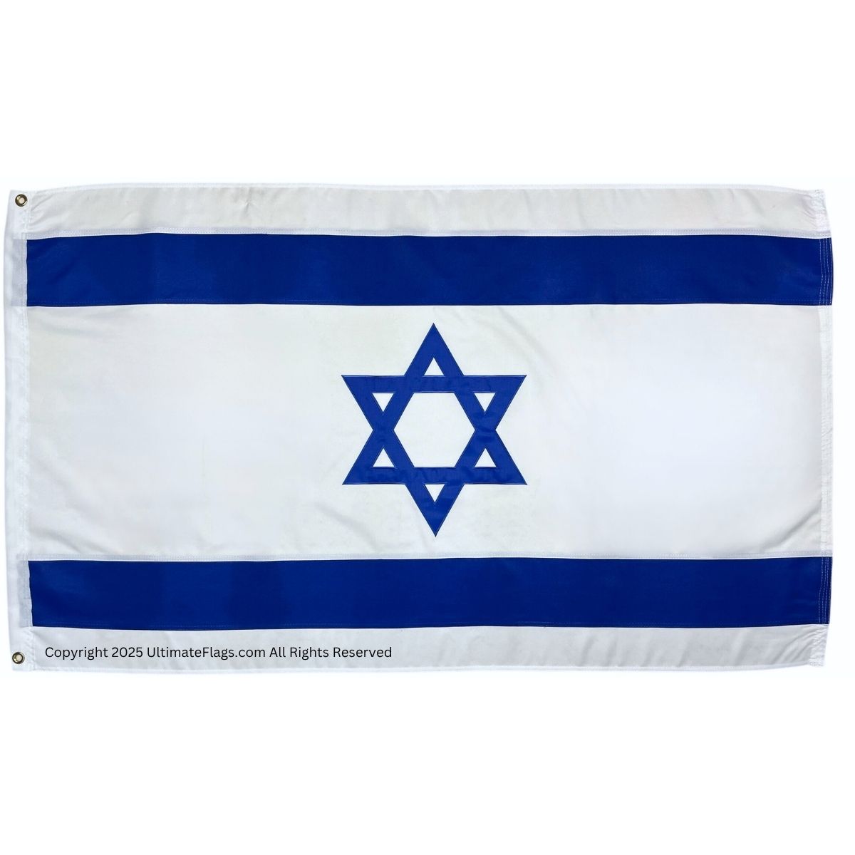 israel flag double nylon embroidered sewn flags 3 x 5 ft.