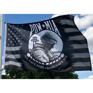 pow mia flag with soldier
