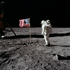 Buzz Aldrin USA Flag