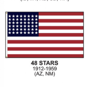 48 star usa ww2 flag in cotton embroidered thick premium quality