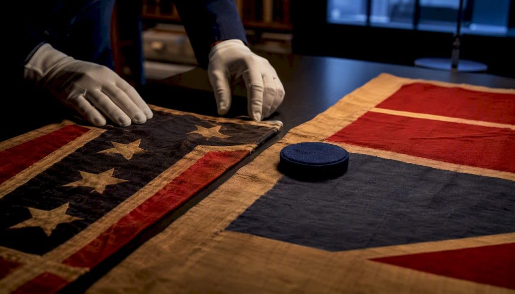 Historic flag textiles in museum conservation