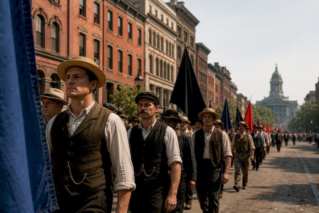 Historic workers marching in New York parade