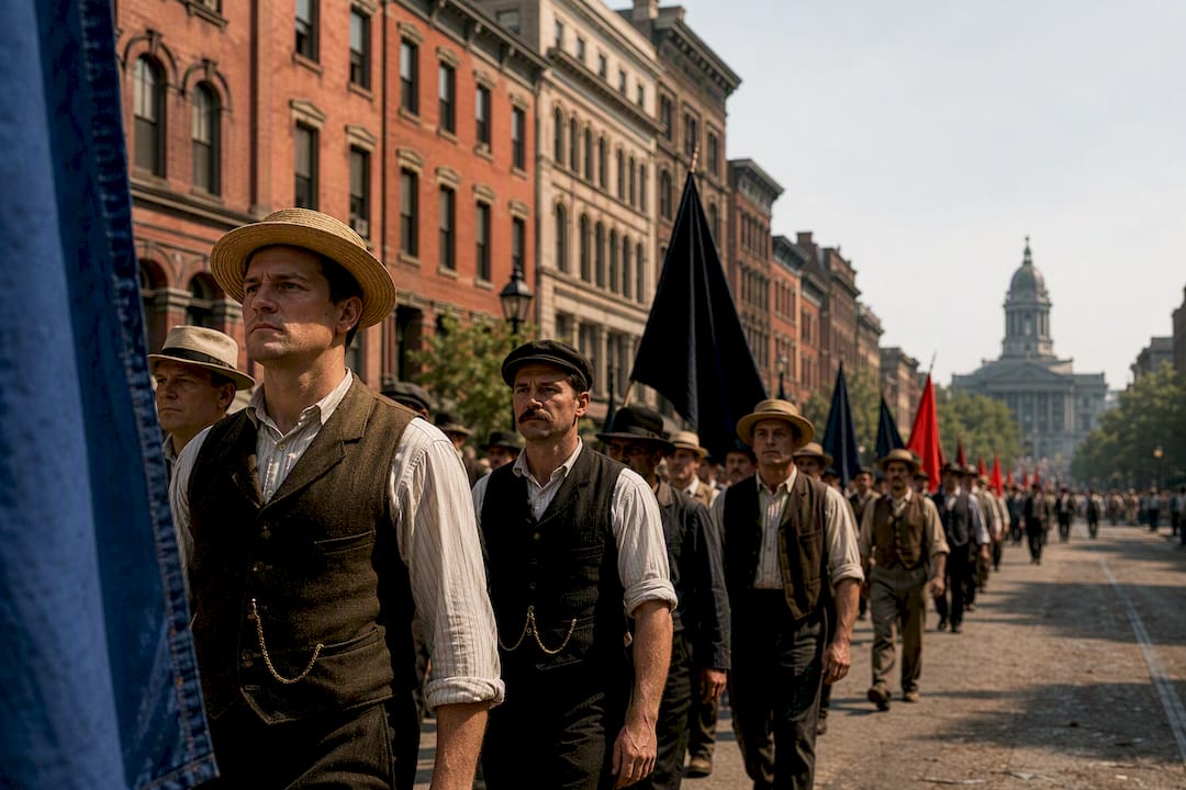 Historic workers marching in New York parade
