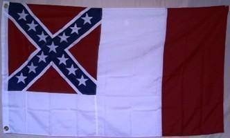 3rd National Confederate Flag Double Nylon Embroidered 4 x 6 ft.