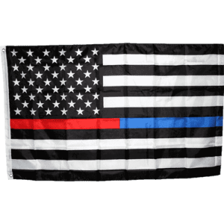 Thin Red Blue Line Flag 1st Responders Police Fire EMT - Standard 3' X 5'