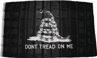 Don't Tread on Me Black Gadsden Flag 3 X 5 ft. Standard