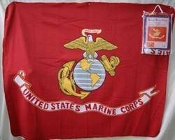 US Marine Corps Blanket - Soft Fleece - Red