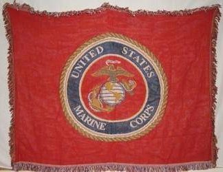 USMC Marine Corps Woven Blanket